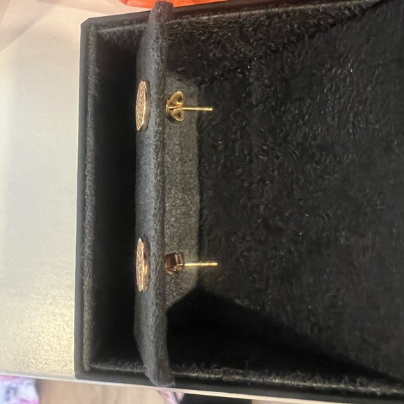 14K ROSE GOLD DIAMOND CIRCLE STUDS